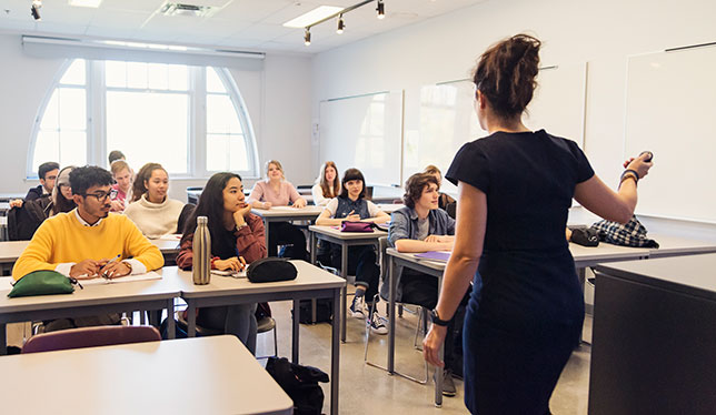 Student sitting in the class room