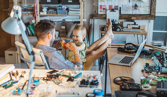 father playing with her child